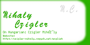 mihaly czigler business card